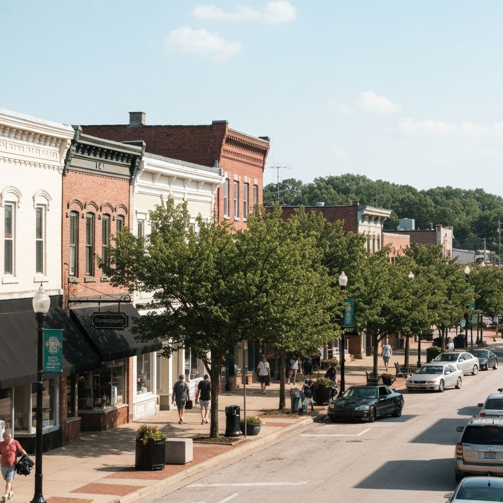 Greenwood Indiana property management services - downtown main street