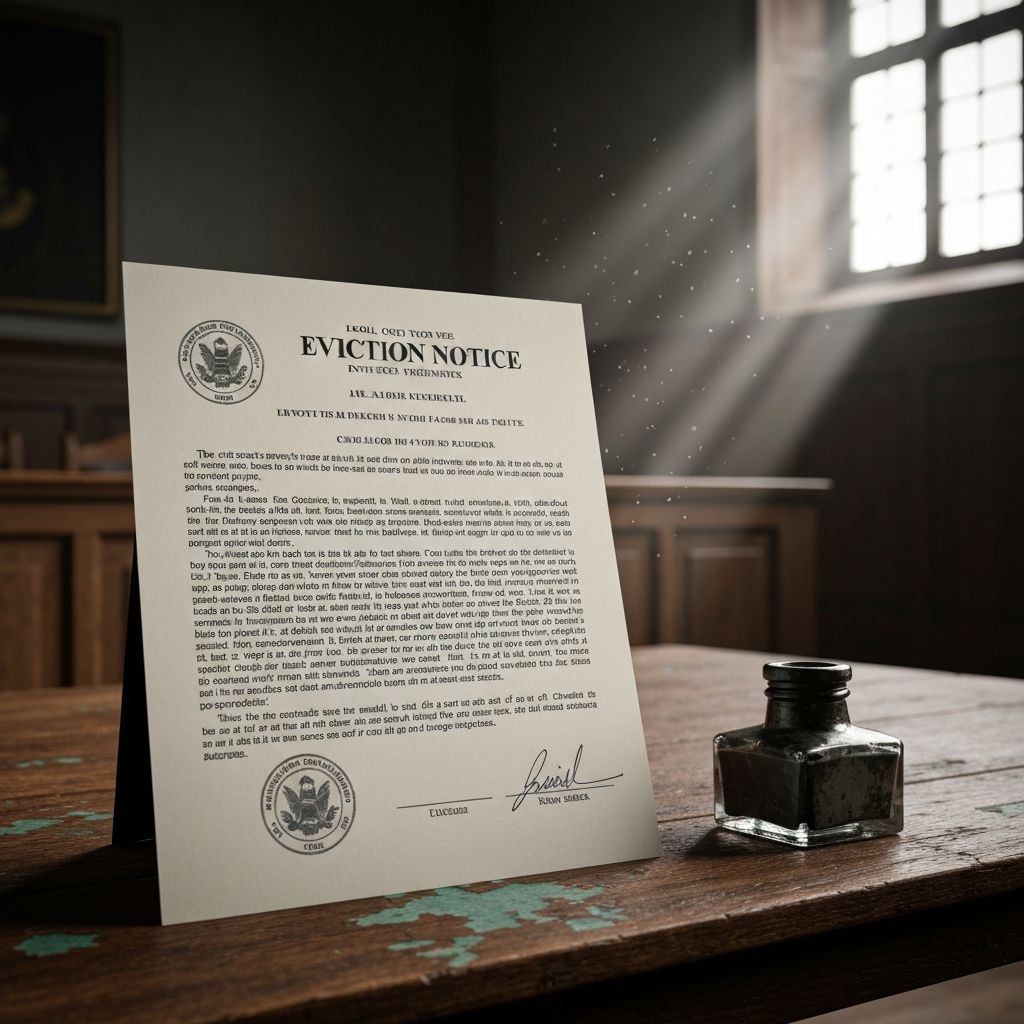 Indiana eviction notice and court documents for landlord