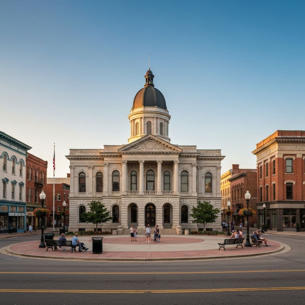 Noblesville Indiana historic courthouse downtown square - rental property guide