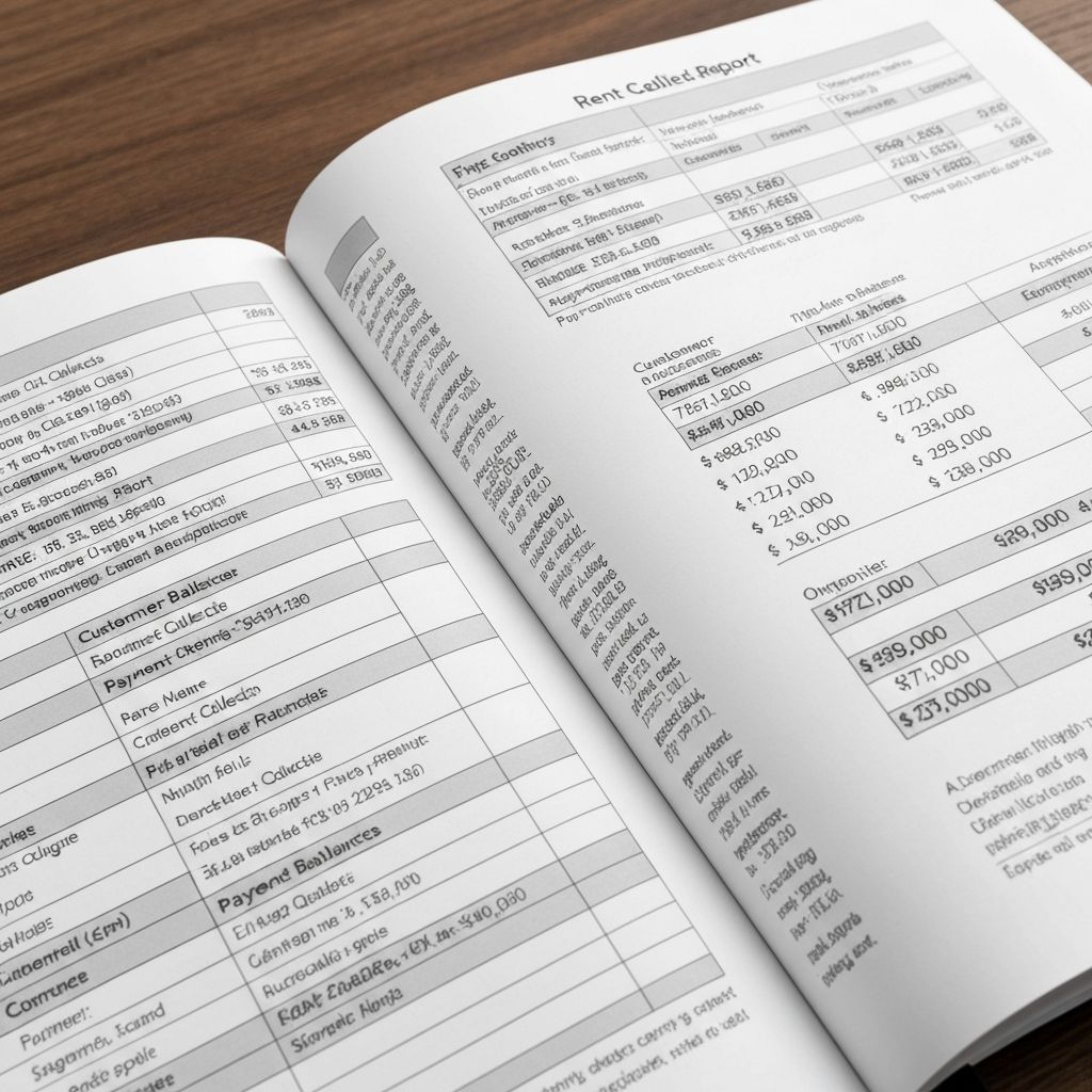 Landlord reviewing unpaid rent notice and tenant file